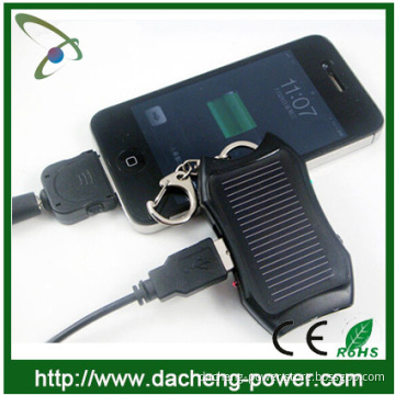 Nice design Mini solar charger with keychain and 3LED torch